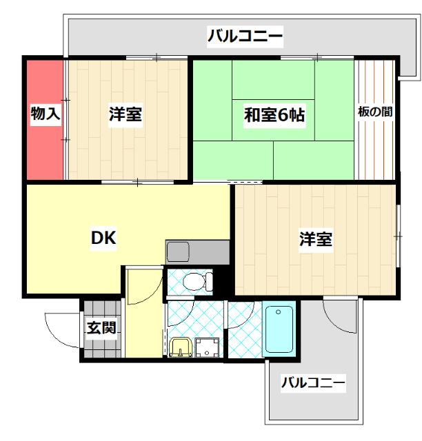 グランドール１番館 間取り図画像