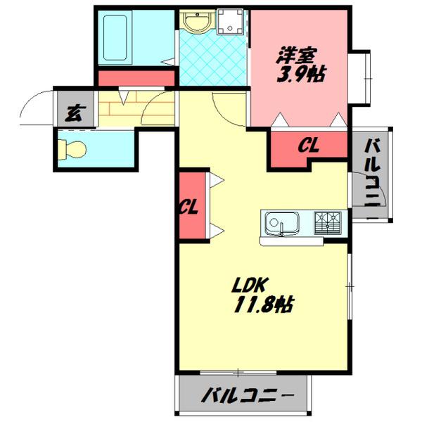 アンソレイエ古川橋 間取り図画像