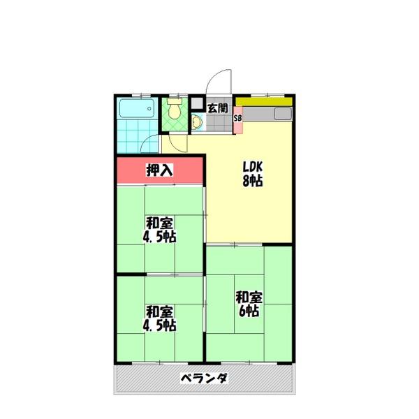大日松原マンション 間取り図画像