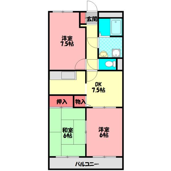 ベルヴィルB 間取り図画像