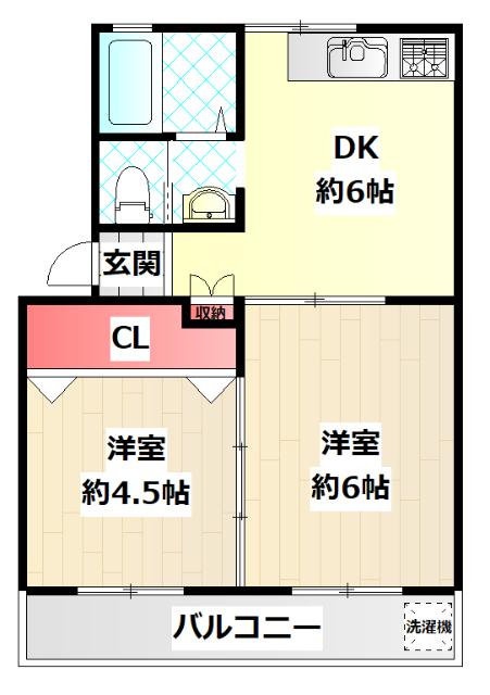 守口市梶町マンション 間取り図画像