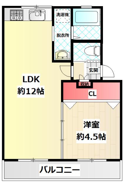 守口市梶町マンション 間取り図画像