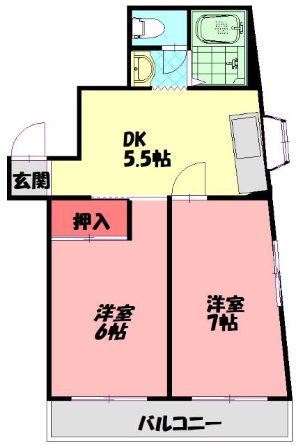 大阪市旭区太子橋マンション 間取り図画像