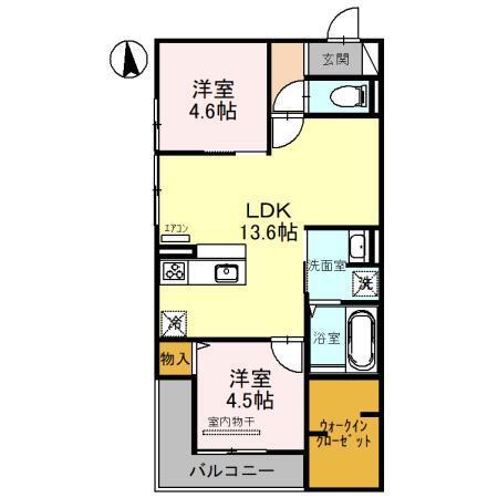 GLANZ馬場町（303） 間取り図画像