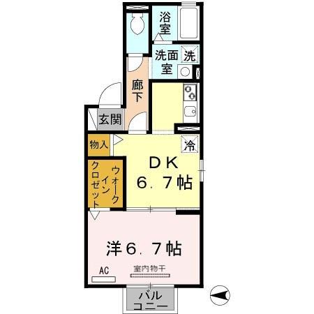 クレベール眞（201） 間取り図画像