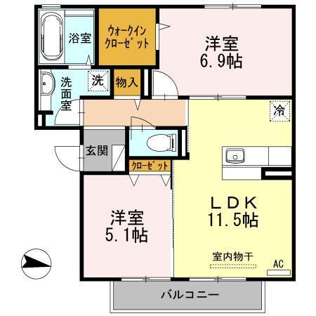 ヴィラ ウィスタリア（202） 間取り図画像