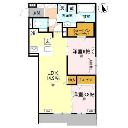 メゾンルル赤川（103） 間取り図画像