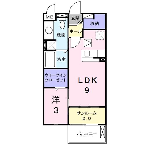ボンヌ・シャンス（107） 間取り図画像