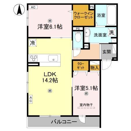 D-ROOM速見町（201） 間取り図画像