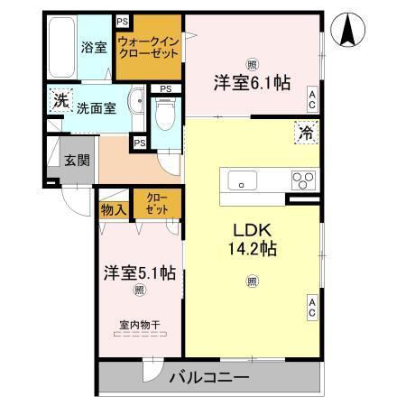 D-ROOM速見町（202） 間取り図画像