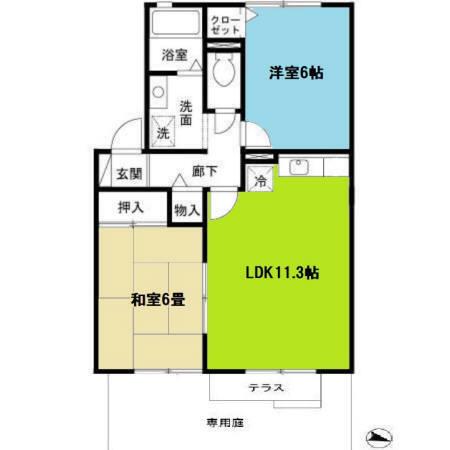アゼリアパレス　ＥＡＳＴ（103） 間取り図画像