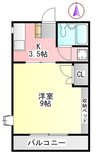 コーポラスシェトア（2-1） 間取り図画像