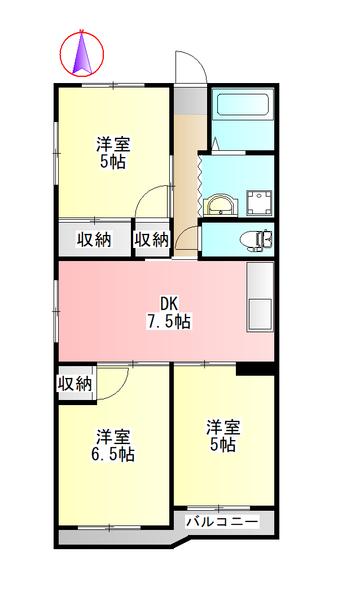 山上マンション（403） 間取り図画像