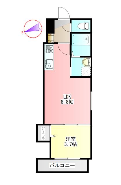 ラ・ガール・ウェストⅡ（302） 間取り図画像