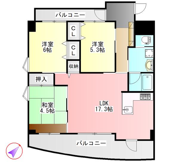 四季の里　秋棟（202） 間取り図画像