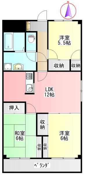 グランツ杉山Ⅰ（3A） 間取り図画像