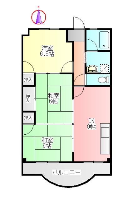 コーポ村下（105） 間取り図画像