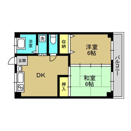 ホワイトコーポ原良（303） 間取り図画像