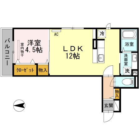 フェリーチェ西田（302） 間取り図画像