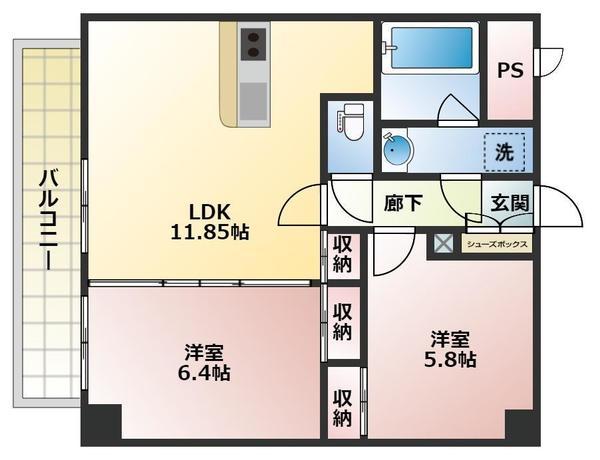 ファーストレーベン大手町ANNEX（1002） 間取り図画像