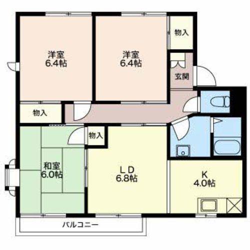 シャルム浅野（203） 間取り図画像