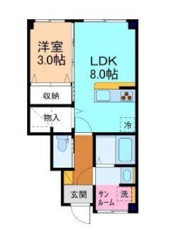 富山市堀アパート 間取り図画像