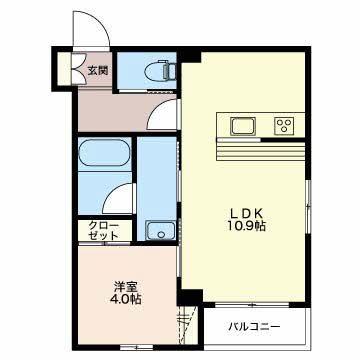 セルディーナ下新本町（101） 間取り図画像