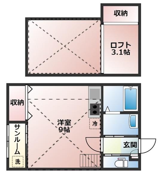 FIRST SQUARE B棟（205） 間取り図画像