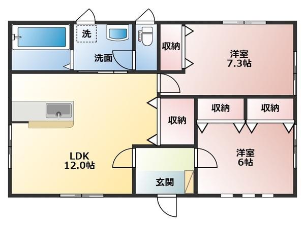 大町貸家　（B） 間取り図画像