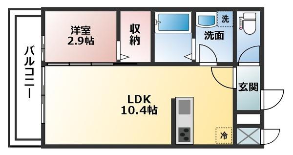 メゾン・スピカ速星（102） 間取り図画像