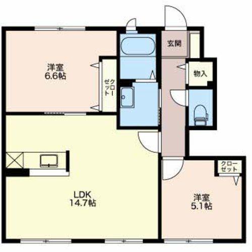 シャルマン小杉（B107） 間取り図画像