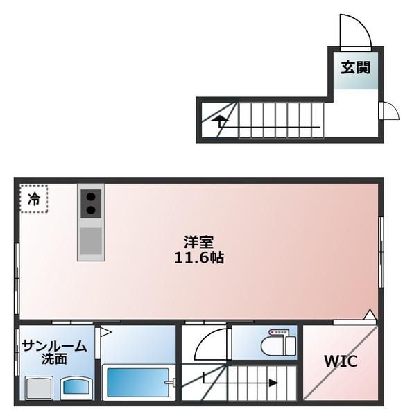 Felice二俣新町　B棟（206） 間取り図画像