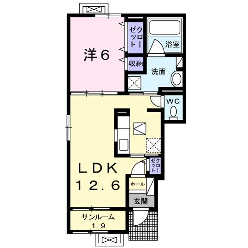 フェリーチェ向新庄（101） 間取り図画像