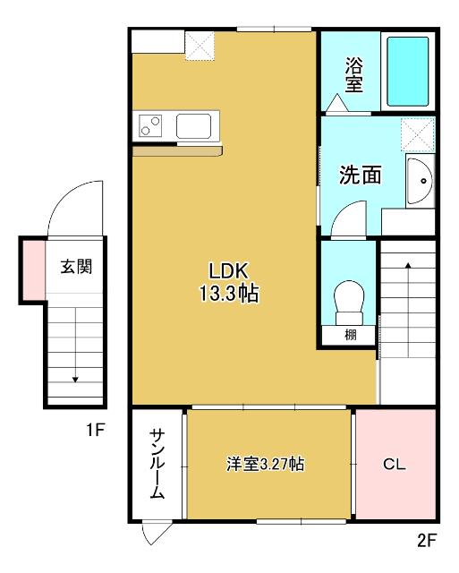 ル・アンジュ長江　A棟（202） 間取り図画像