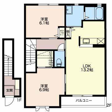 シャルマン小杉（A202） 間取り図画像