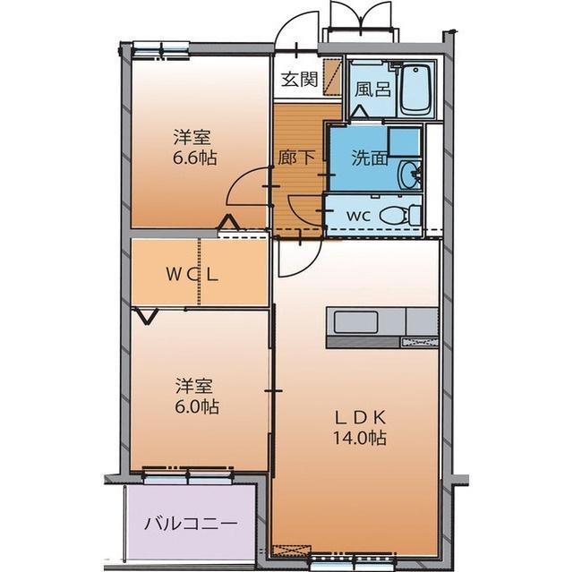 メルヴェール（202） 間取り図画像