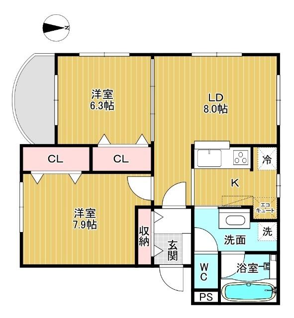ALBA（102） 間取り図画像