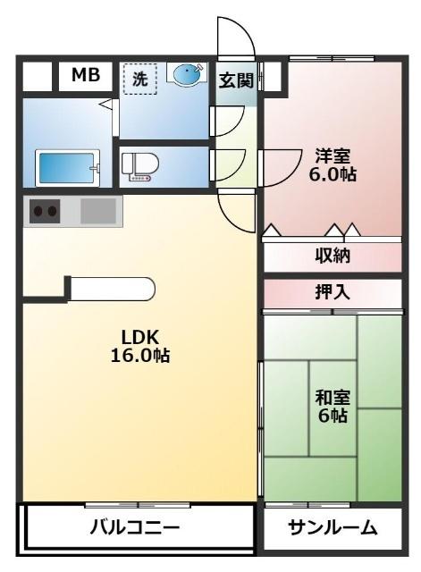 ル・アンジュ萩原（301） 間取り図画像