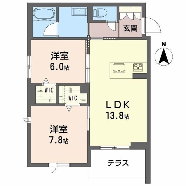 シャーメゾン 二口 パナⅩⅠ（101） 間取り図画像