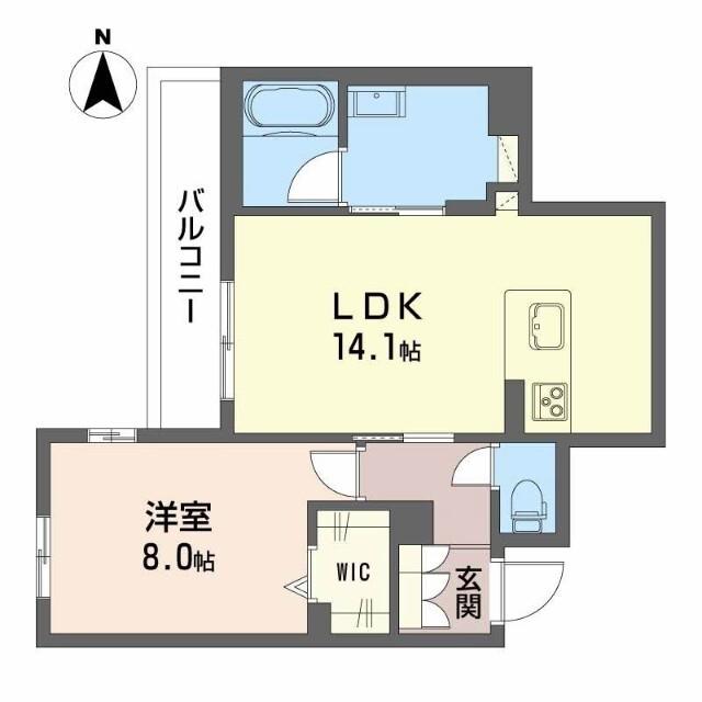 シャーメゾン 二口 パナⅩⅠ（302） 間取り図画像