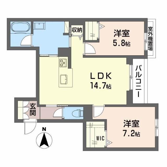 シャーメゾン 二口 パナⅩⅠ（303） 間取り図画像