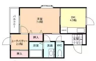 コーポバイオリン（101） 間取り図画像
