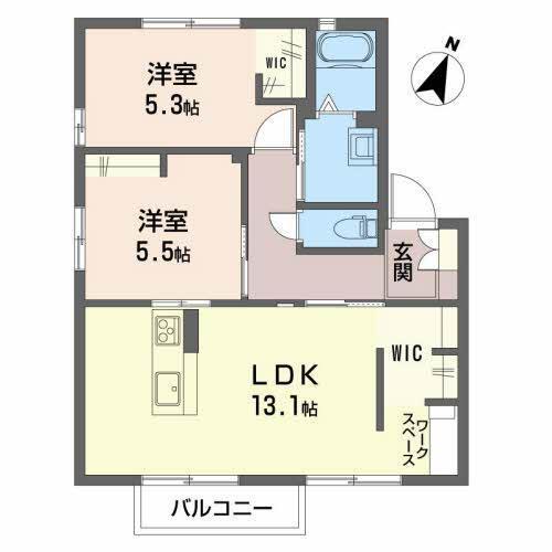 グリーンヒルズ（C107） 間取り図画像