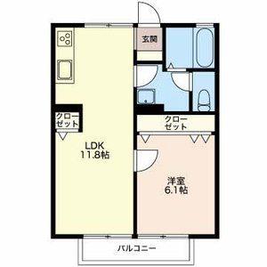 レジデンス青樹B（B102） 間取り図画像