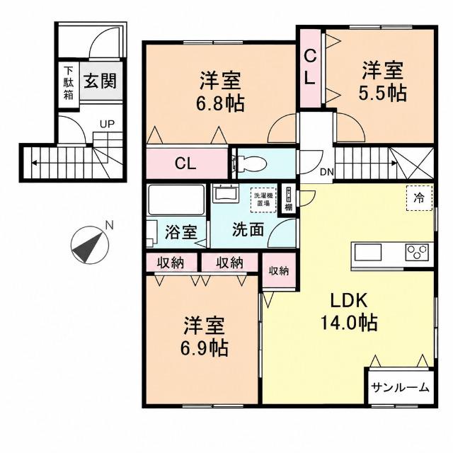 ソシアペンタスⅠ（201） 間取り図画像