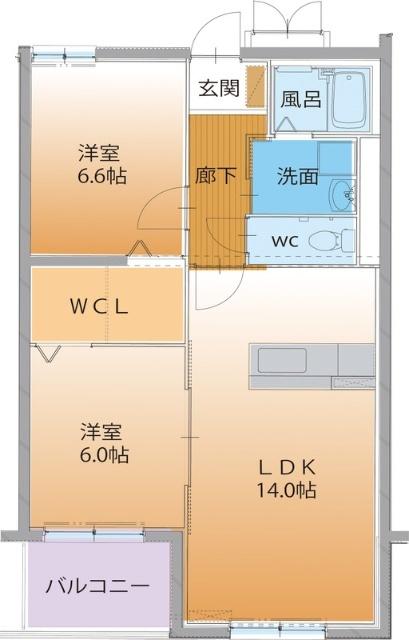 ハートフル　クレア（102） 間取り図画像