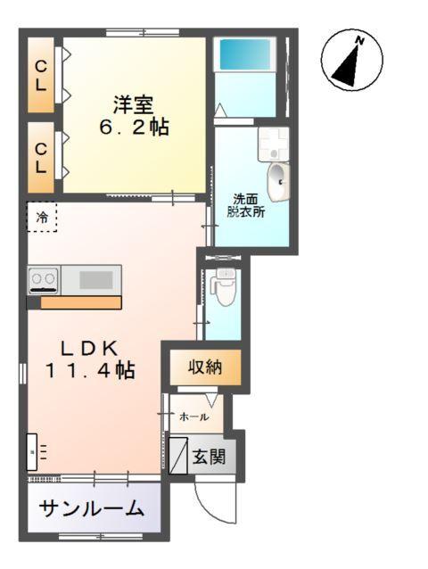メルヴェーユⅡ 間取り図画像