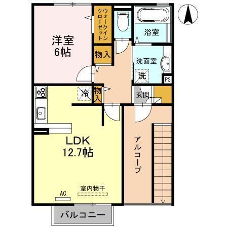 リシェス・オカザキⅤ（203） 間取り図画像