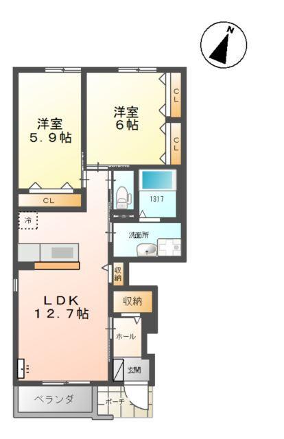 プティ・ベール　結 間取り図画像