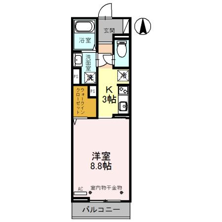 プラウド 黒崎（203） 間取り図画像